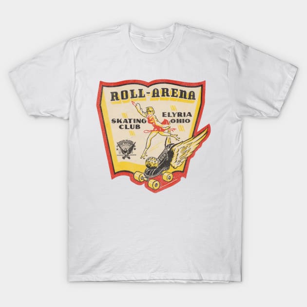 Roll-Arena Roller Rink Vintage Defunct Skating Club T-Shirt by darklordpug